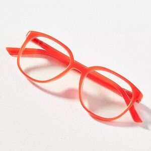 NEW from Anthropologie Orange Fruit Punch Blue Light Filtering Glasses +3.00